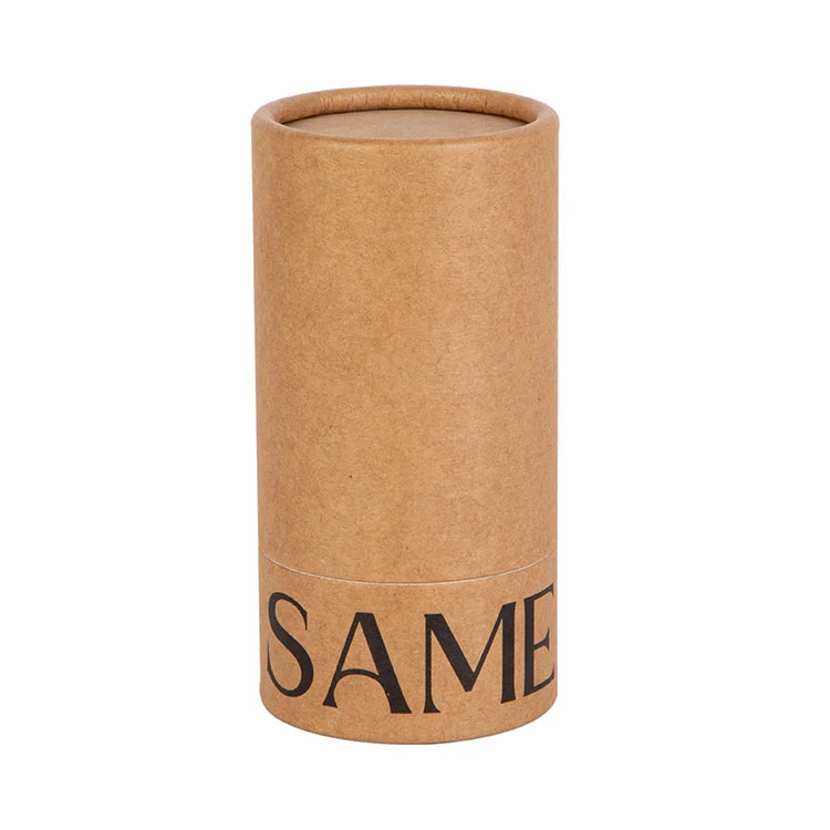 Tubo de papel reciclado impresso